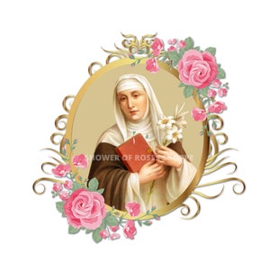 St. Catherine of Siena  Digital Download - Catholic Printable | Catherine of Siena Graphic | Clipart - Religious Printable - St. Catherine