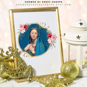 Maagd Maria - Treurige moeder - INSTANT Download PNG, Katholieke Digitale Print - 5x7 - Clipart - Crafting - Religieuze kaarten - Heilige kaarten - Kunst