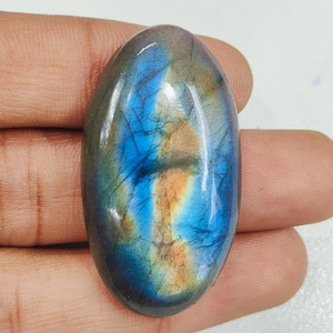 Multi Fire Labradorite Cabochon Size 42x23x7 MM Unique Gemstone Oval Shape Smooth Polish Gift For Her Use For Jewelry Valentine Day Gift