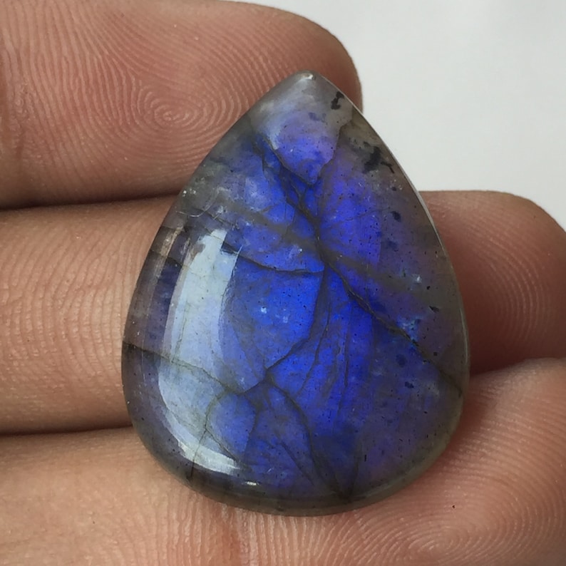 100/%Natural Gemstone Handmade Wholesale Gemstone Pear Shape Blue Flashy Labradotite Cabochon Both Side Polish Size,31x23x6 MM Semi Precious