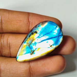 Unique Multi Flashy Labradorite Cabochon Loose Gemstone Natural Labradorite Size 38x22x6 MM Wholesaler Gemstone Gift For Her Use For Jewelry