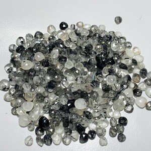 gorgeous black rutile Briolette Gemstone Size 10 MM heart Shape 10 pieces Wholesaler Gemstone Black Rutile Gift For Her Gemstone