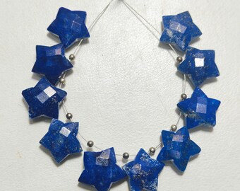 Very Rare Blue Lapis Lazuli Size 15x15 MM Wholesaler Lapis Lazuli Gemstone Christmas Gift Briolette Cut Star Shape 10 Pieces Gemstone