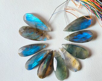 Filo Di Pietre Naturali Labradorite, 80 Cm, Perline Irregolari Forate 6-8 Mm, Per Creare Gioielli Fai Da Te