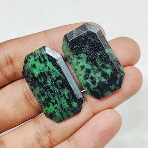 Zosita rubí por ambos lados, corte escalonado, tamaño 33x20x6 mm, forma rectangular, mayorista de piedras preciosas, zosita rubí natural, uso para la fabricación de joyas.