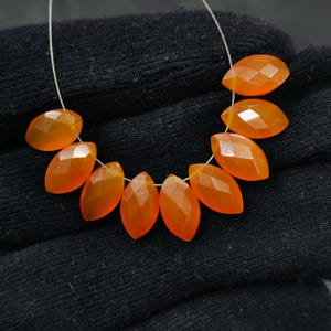 Carnelian Briolette Marquise Gemstone Size 12x7 MM Marquise Shape 10 Pieces Orange Carnelian Use For jewelry Christmas Gift
