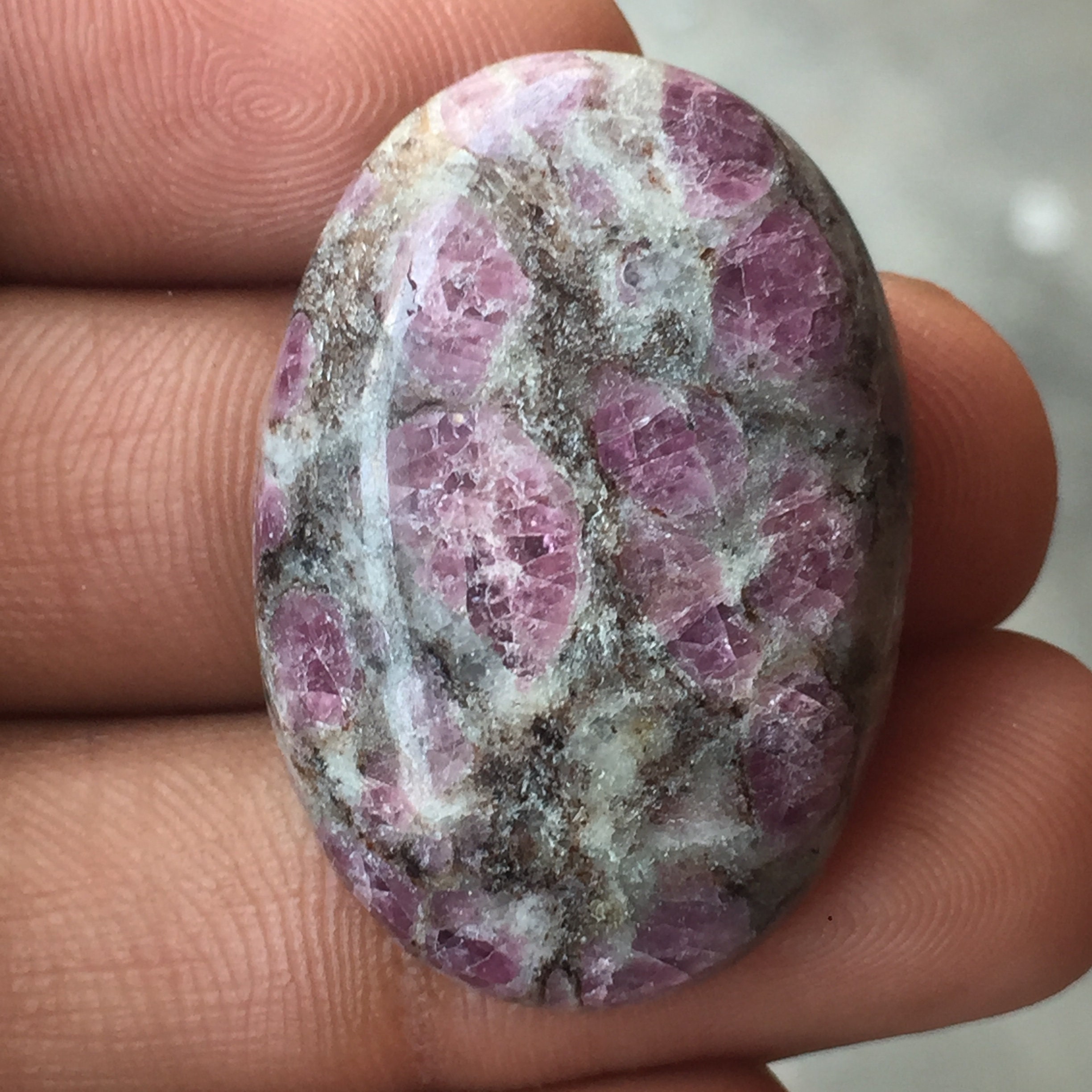 Purple Jasper Cabochon Gemstone Smooth Stone Polish Oval Shape Etsy