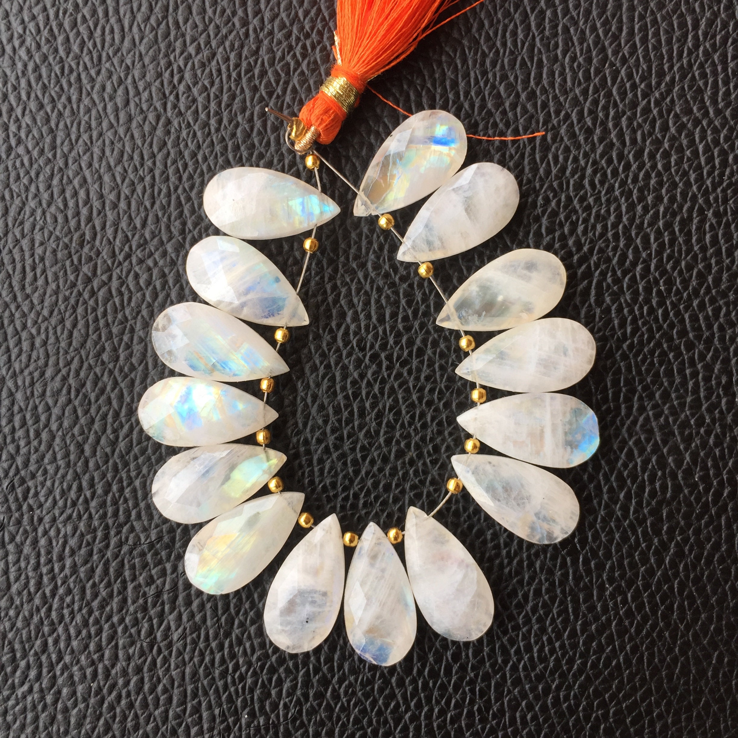 Pretty Rainbow Moonstone 10 Pieces 1 Line Gemstone Limited Etsy UK