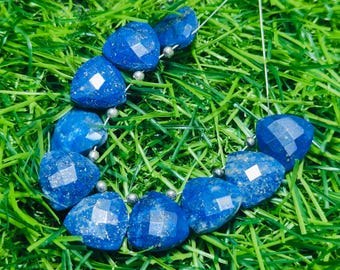Awesome Blue Lapis Lazuli Trillian Shape 10 Pieces Gemstone Size 12x12 MM Briolette Wholesaler Lapis Lazuli Gemstone Christmas Gift For Her