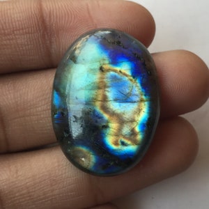 Labradorite Cabochon Loose Gemstone Size 32x24x7 MM Oval Shape Wholesaler Labradorite Smooth Cabochon Use For Jewelry Making Christmas Gift