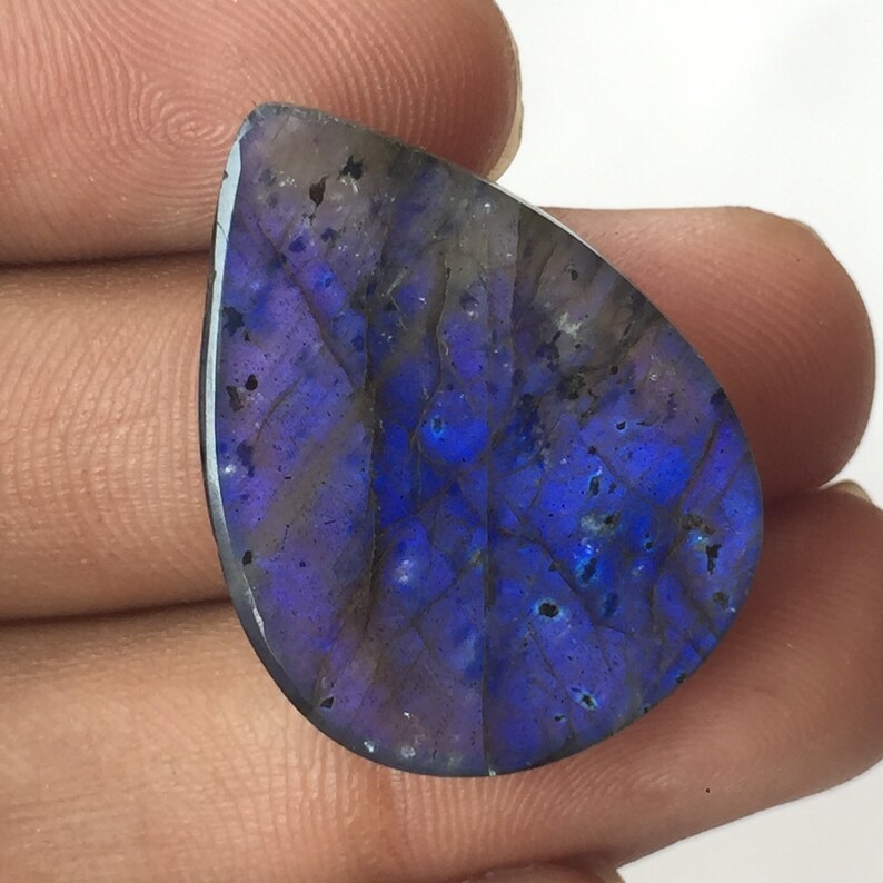 100/%Natural Gemstone Handmade Wholesale Gemstone Pear Shape Blue Flashy Labradotite Cabochon Both Side Polish Size,31x23x6 MM Semi Precious