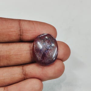 Very Attractive Purple Sapphire Star Gemstone Cabochon Size 22x17x5 MM Oval Shape Natural Sapphire Star 1 Pieces For Making Necklace Jewelry
