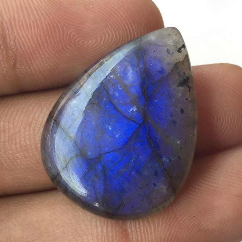 100/%Natural Gemstone Handmade Wholesale Gemstone Pear Shape Blue Flashy Labradotite Cabochon Both Side Polish Size,31x23x6 MM Semi Precious