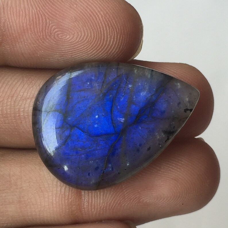 100/%Natural Gemstone Handmade Wholesale Gemstone Pear Shape Blue Flashy Labradotite Cabochon Both Side Polish Size,31x23x6 MM Semi Precious