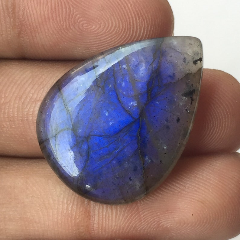 100/%Natural Gemstone Handmade Wholesale Gemstone Pear Shape Blue Flashy Labradotite Cabochon Both Side Polish Size,31x23x6 MM Semi Precious