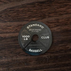 Crossfit Gym, barbell plate, 1000lb club, weightlifting gym sign, Weight Plate Name Sign, Plate Sign, Weight Sign, Customized Plate Sign