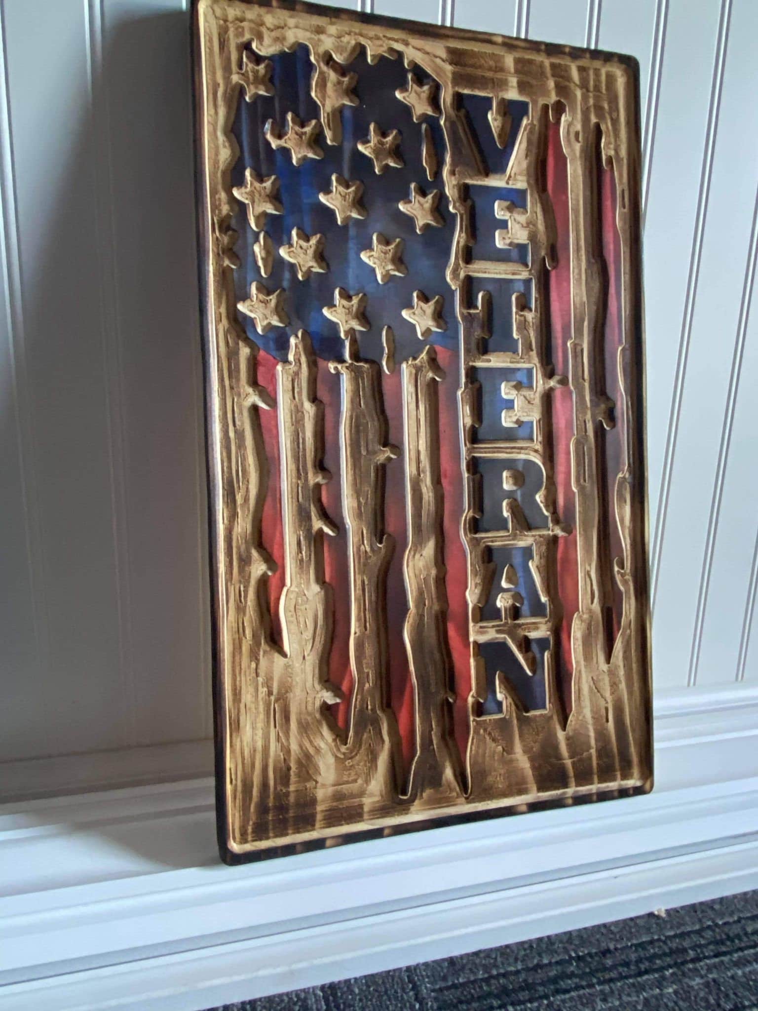 Rustic American Flag Plaques Veteran appreciation and honor Etsy