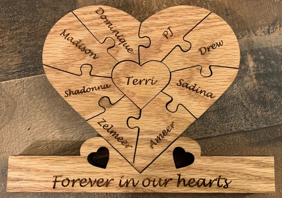 Mother's Puzzle Heart Plaque Fully Customizable, Mother's Day, Father's  Day, Grandparents. READ DESCRIPTION 