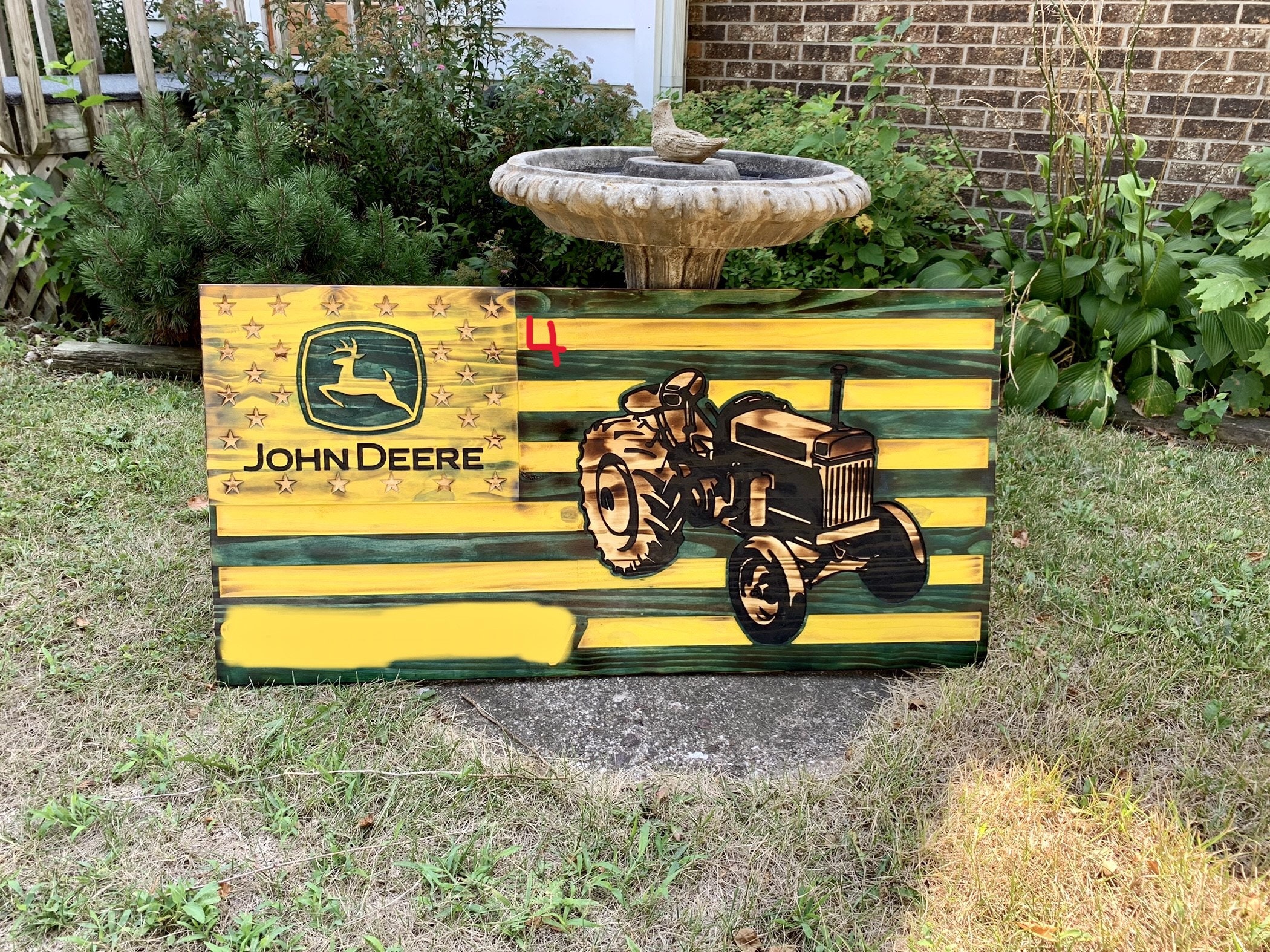 Giant Carved John Deere Name/business Flag. Multiple Tractor Etsy