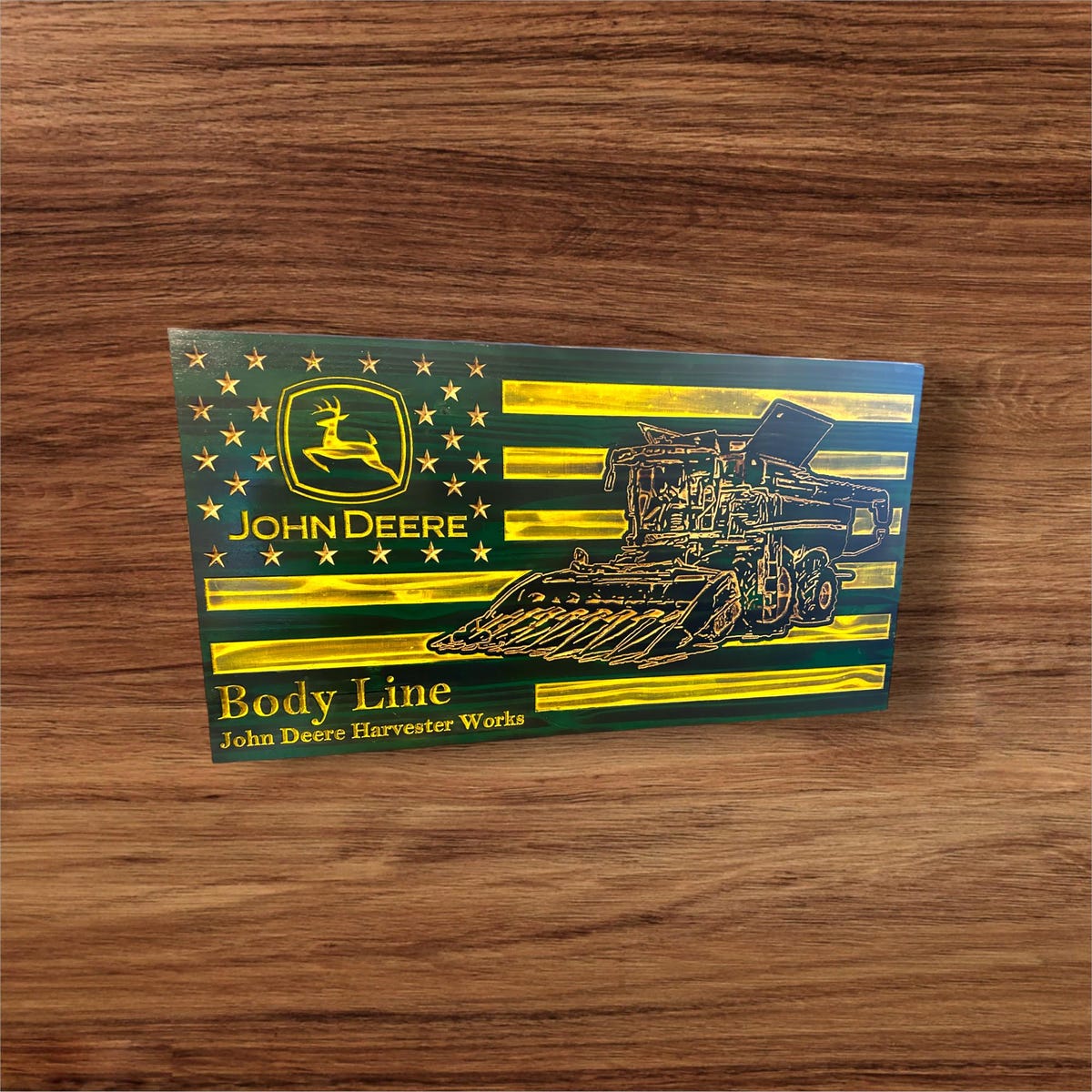 Giant Carved John Deere Name/business Flag. Combine - Etsy