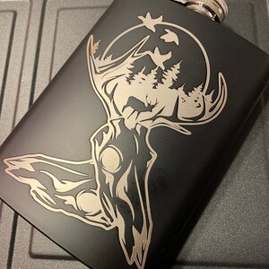 Customized Laser Engraved 8oz Stainless Steel Flasks. Many Designs!