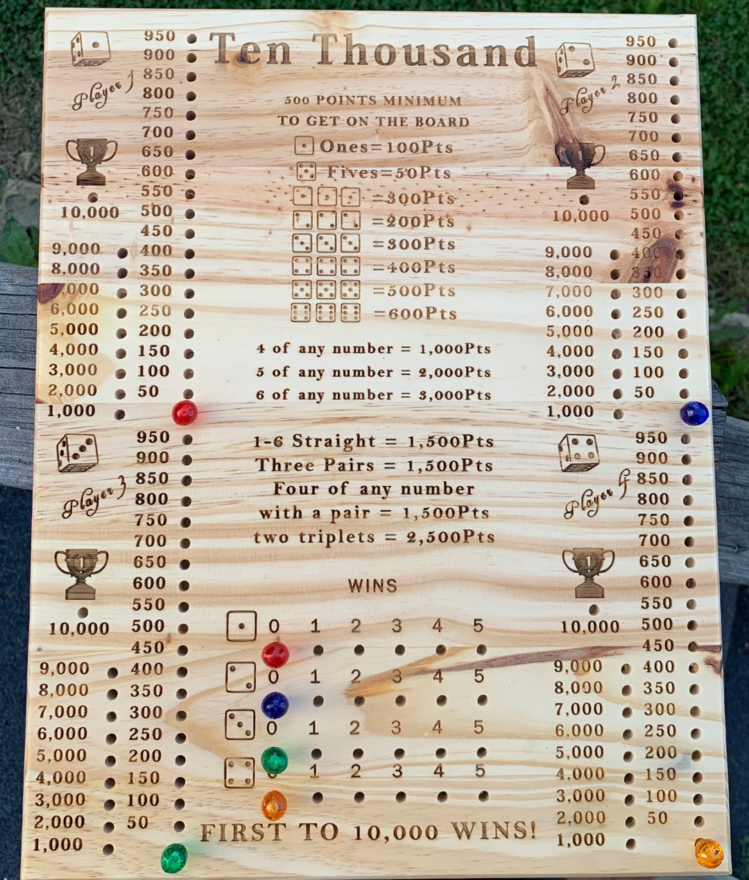 Dice 10,000 Dix Mille 5dice 10,000 Dice Ten Grand FARKLE Zilch