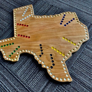 Comodines y canicas personalizados con la forma del estado de Texas, clavijas y canicas, molestia, Tok, perdón, problemas, juego de mesa y de cartas
