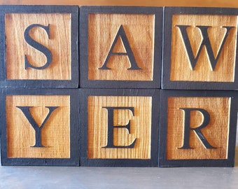 personalized wooden blocks
