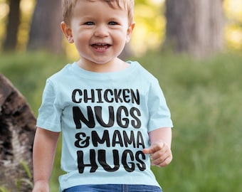 Chicken Nugs and Mama Hugs Svg, Little Boy Svg, Boys T-Shirt Svg, Momma's Boy Svg, Png Image, Cricut cut file, Silhouette File