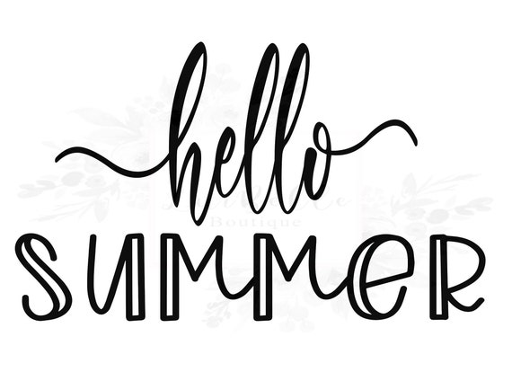 Hello Summer Svg Etsy