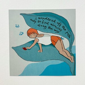 Impression d'art/cartes/décoration murale - Des miracles en chemin. Impression d'illustrations. Impression motivante. Imprimez avec des citations. Impression inspirante