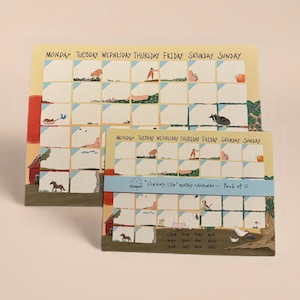 Ordinary Life maandelijkse kalenderpapier set van 12. Planner. Kalender 2025. Journalen. Planner voor 2025