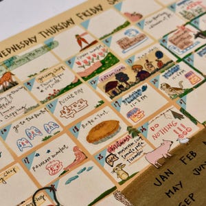 Ordinary Life maandelijkse kalenderpapier set van 12. Planner. Kalender 2025. Journalen. Planner voor 2025. Dierenkalender