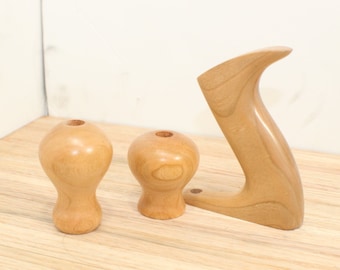 Hand Made Cherry Plane Tote & Knob for Stanley No 5 Thru 8, 605 Thru 608 Choose Low or High Knob - Hand Crafted