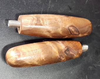 Custom Made Pair Figured Claro Walnut Handles for Lie Nielsen Boggs Spokeshave