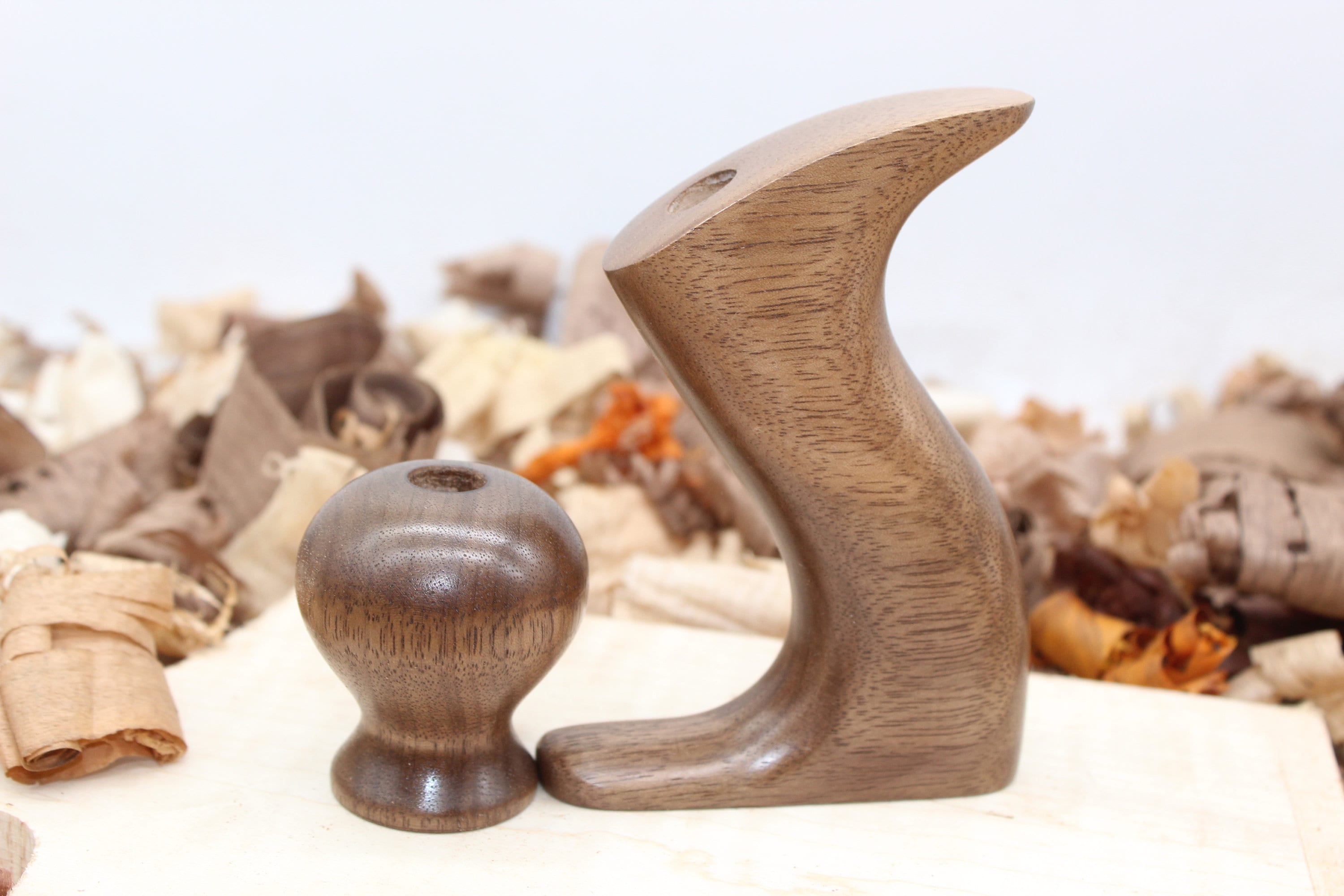 Hand Made Walnut Plane Tote & Knob for Stanley No 3, 4, 604, 604