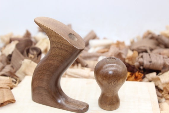 Hand Made Walnut Plane Tote & Knob for Stanley No 3, 4, 604, 604, and 5 1/4  Choose Low or High Knob Hand Crafted 