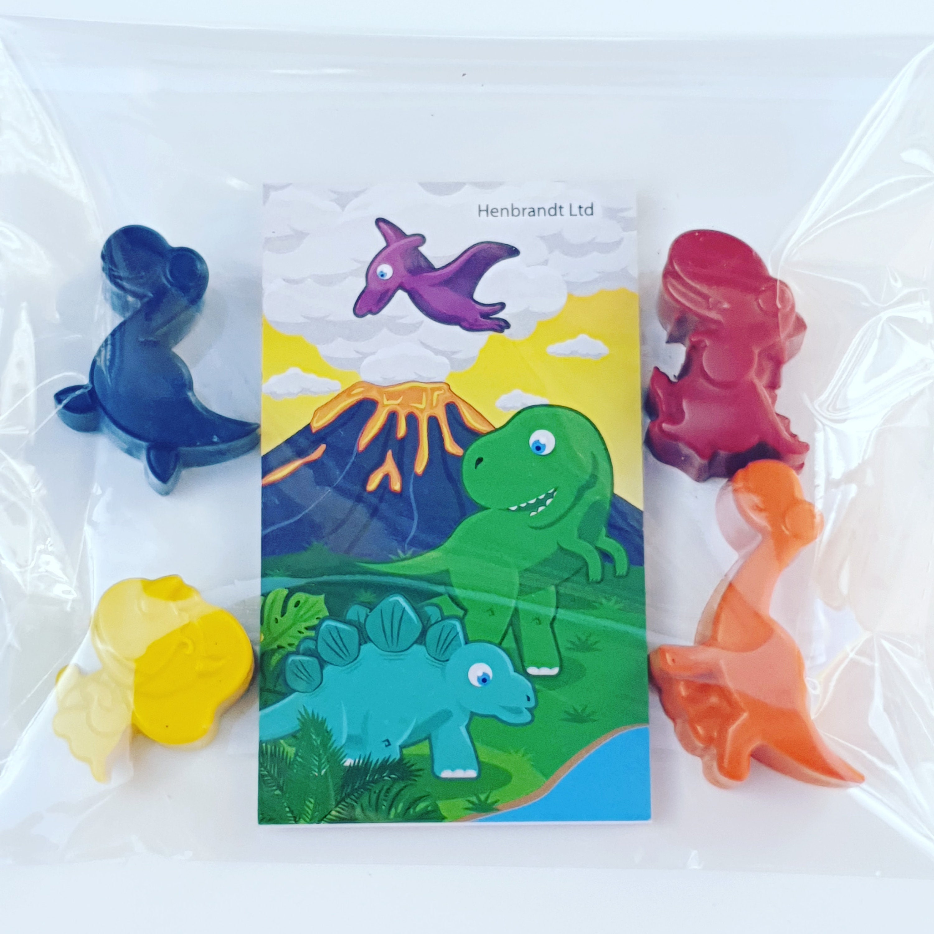 Dinosaur crayons and notepad set Etsy