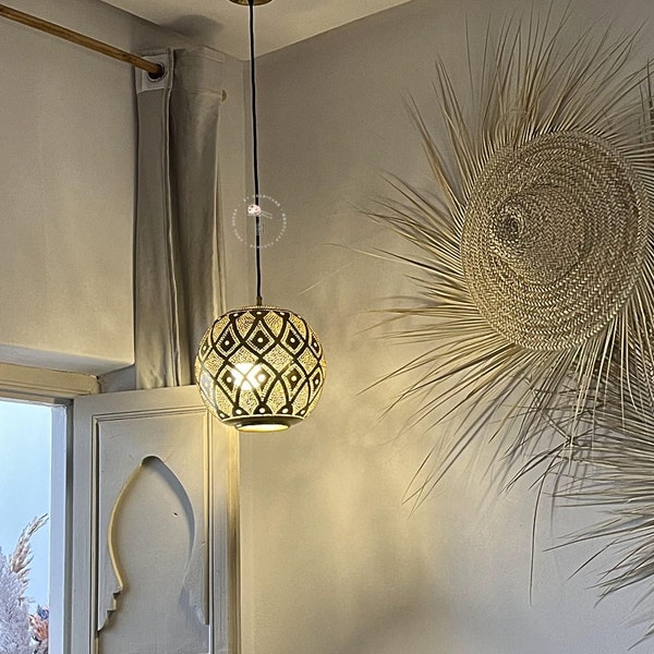 Moroccan Lamp, Pendant Light, Hanging Light Fixture, Brass ceiling Light, Moroccan chandelier.