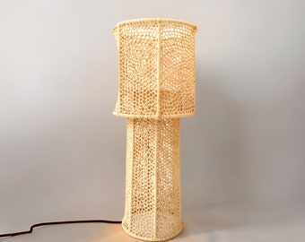 Moroccan Woven Raffia Table Lamp Raffia Lampshade for Table Lamp, Raffia Palm Table Lamp, Raffia Table Lamp Shade