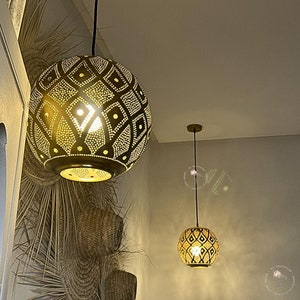 Moroccan Lamp, Pendant Light, Hanging Light Fixture, Brass ceiling Light, Moroccan chandeliers