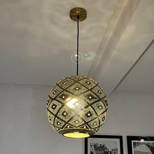 Moroccan Lamp, Pendant Light, Hanging Light Fixture, Brass ceiling Light, Moroccan chandeliers