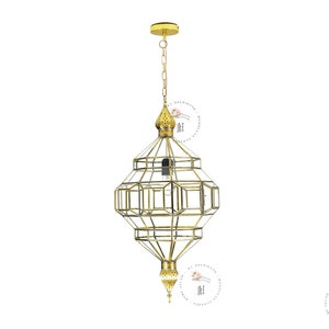 Glass Pendant Light Fixture, Brass Ceilings Light, Moroccan Hanging Light, Brass Glass Light. zdjęcie 2