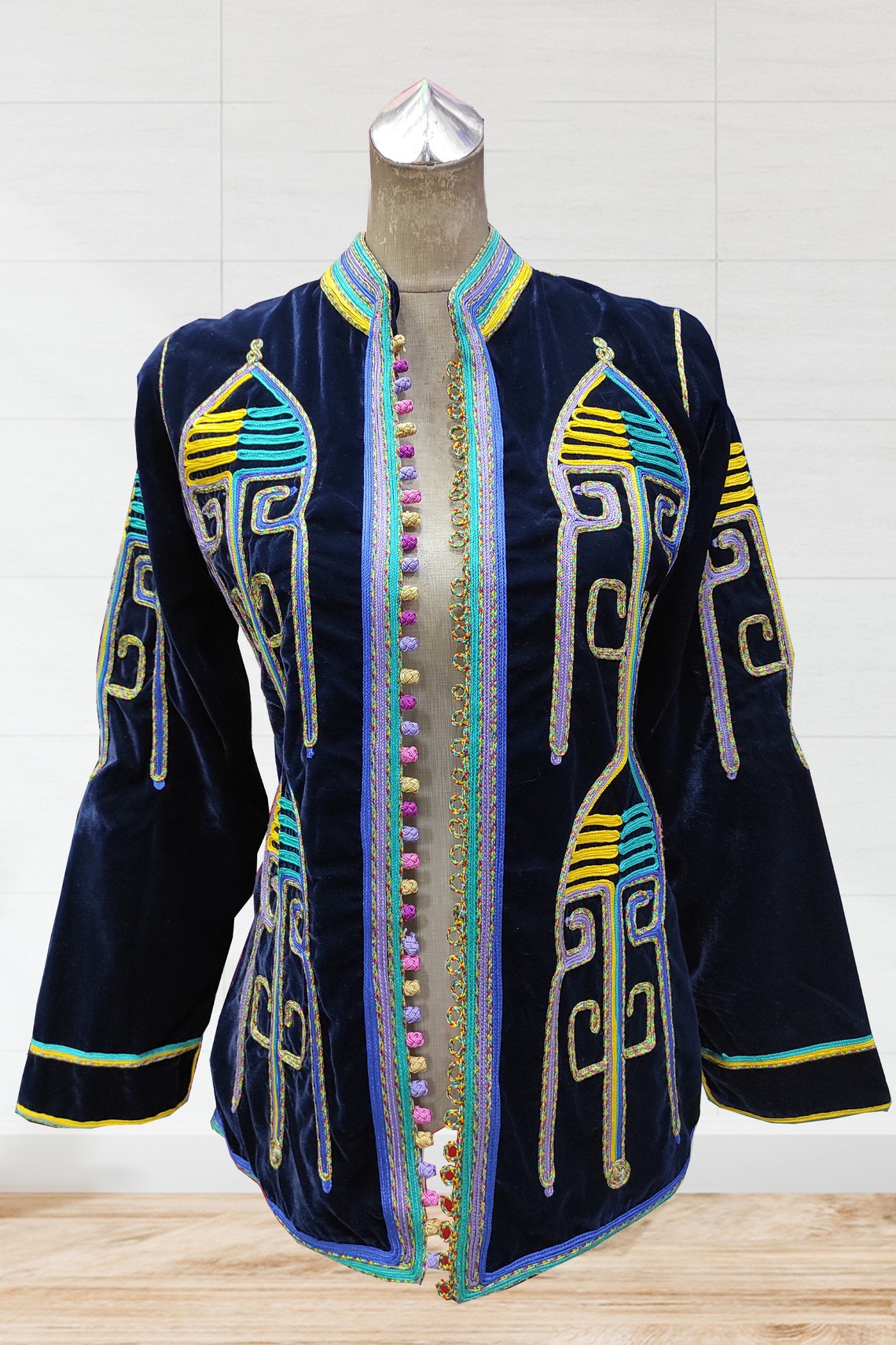 Black Moroccan Velvet jacket Luxury Bohemian velvet jacket | Etsy