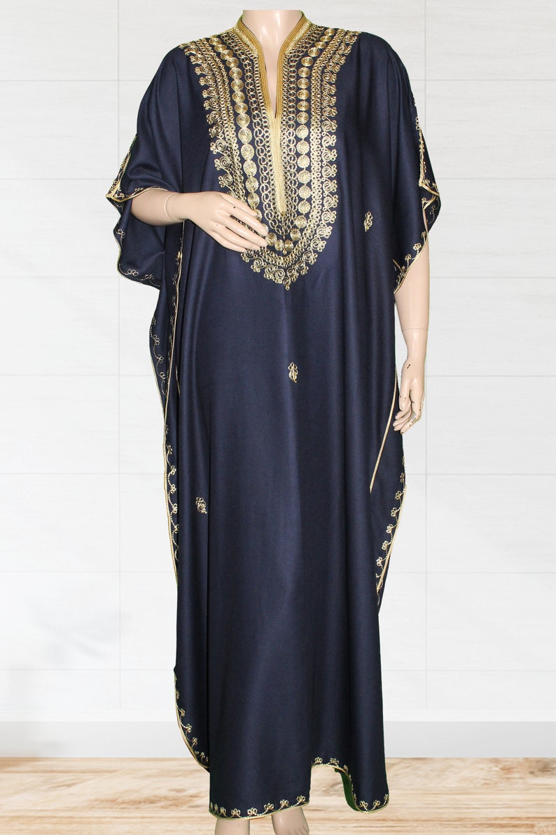 Bohemian House Dress Long Cotton Dress Moroccan Kaftan for | Etsy