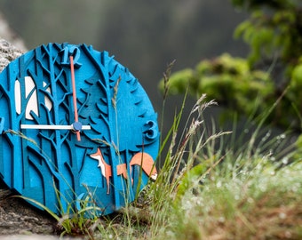 Forest Fox clock