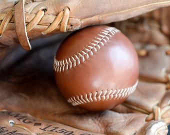 Bourbon Horween Shell Cordovan Baseball, Handmade
