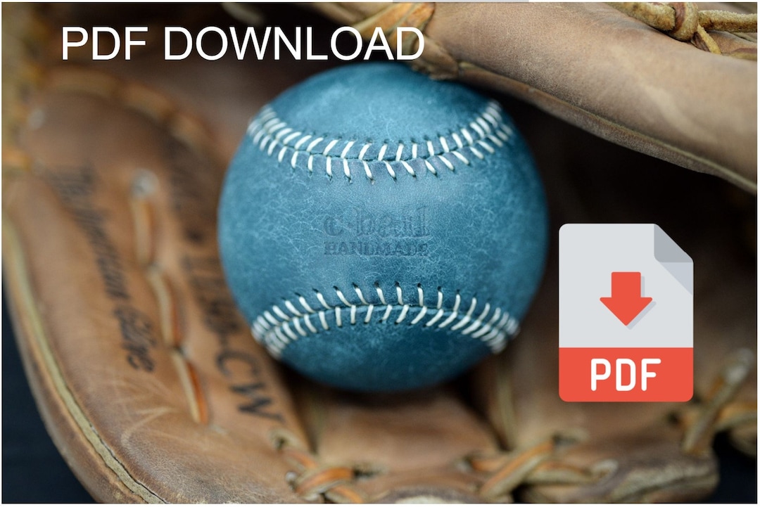 Baseball Cover Template, PDF Pattern Download Etsy