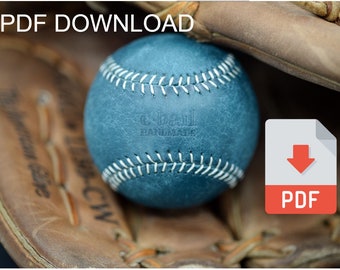 Baseball Cover Vorlage, PDF Muster zum Download