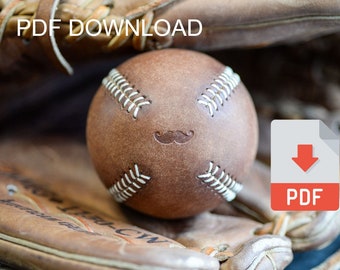 Zitronenschale Cover Vintage Baseball Vorlage, PDF Muster Download